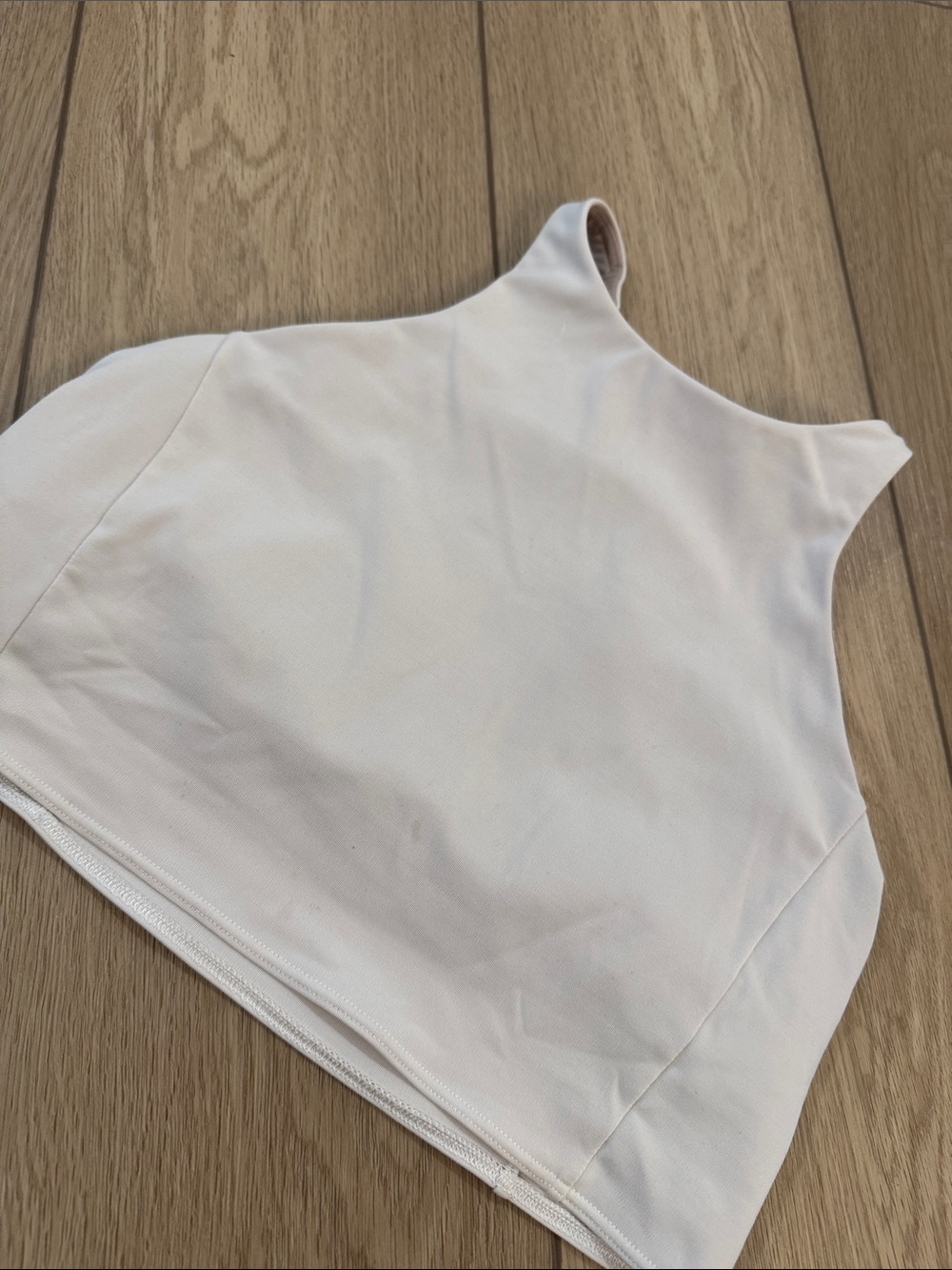Lululemon Strong Lines Bra Medium Support Sports Bra Sz 8 White high neck run - Picture 8 of 12